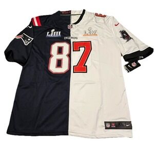 Patriots & Buccaneers One Of A Kind Rob  Gronkowski‎ #87 NFL Jersey Stitched XL